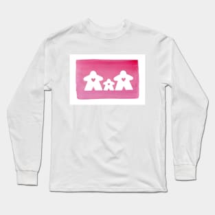 Pink Gamer Meeple Family Long Sleeve T-Shirt